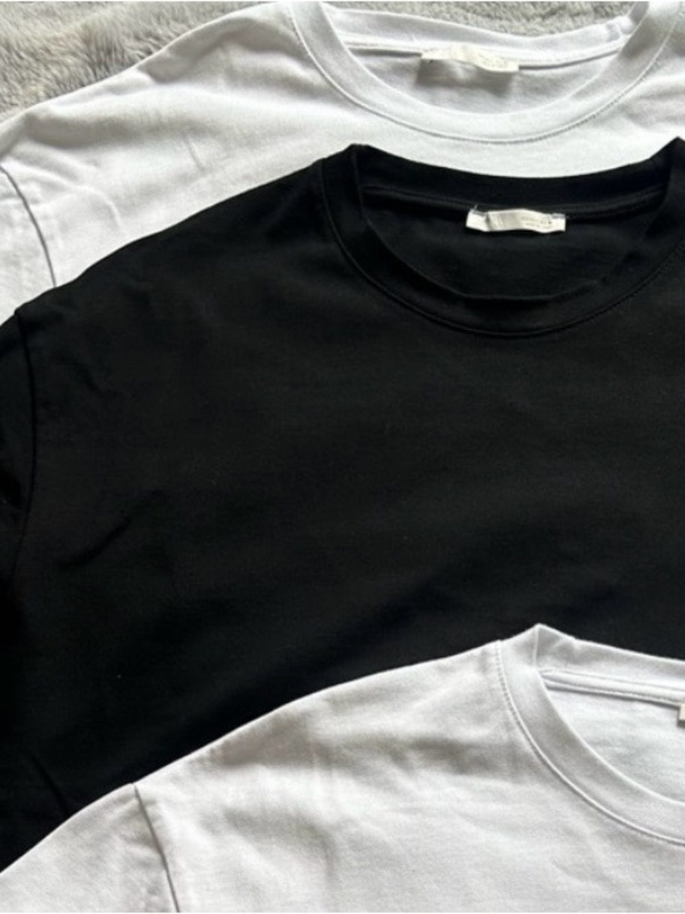 Classic Crewneck Men’s Tee - Black & two White